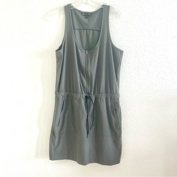 Athleta Gray/Green Sleeveless Athletic Dress - Picture 1 of 3